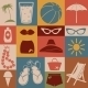 Beach Icons Set - GraphicRiver Item for Sale