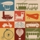 Retro Transport Icons - GraphicRiver Item for Sale