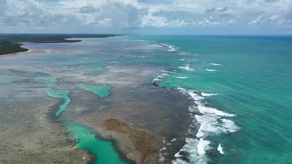 Sao Miguel dos Milagres Beach at Alagoas state Brazil. Brazilian Northeast.