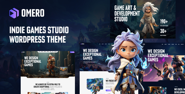 Omero - Indie Games studio WordPress Theme