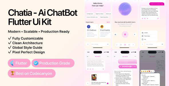 Chatia – AI Chatbot Flutter Ui