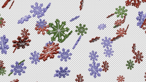 Sweet Snowflakes - III - Falling Loop - Alpha Channel