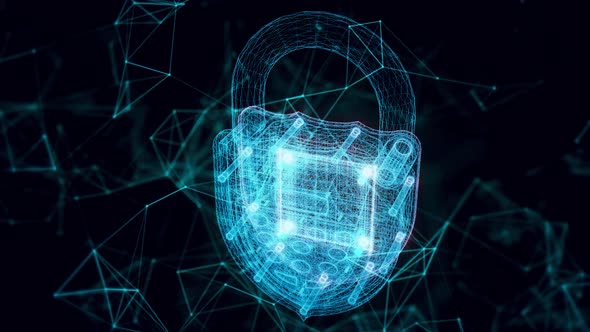 Electronic Padlock Hologram Close Up Hd alt