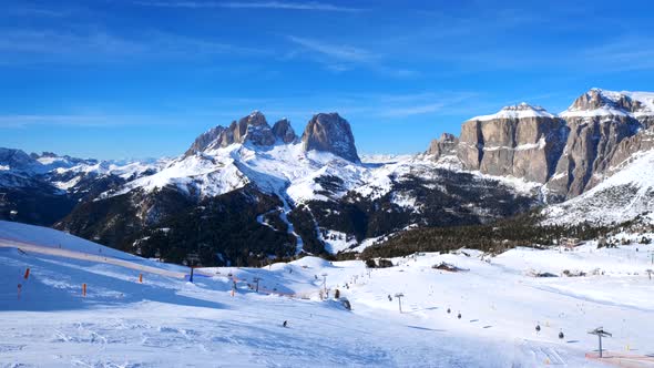 Ski Resort in Dolomites, Italy