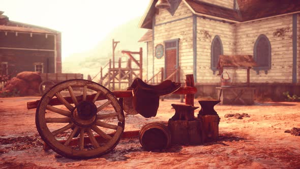 Old American Wild Western Style Town alt