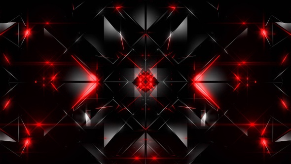 Techno Red Kaleidoscope