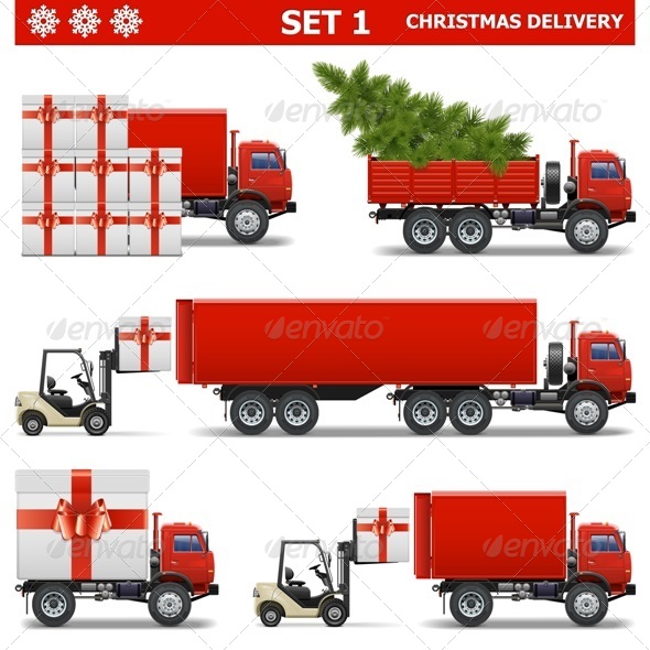 Vector Christmas Delivery Set 1