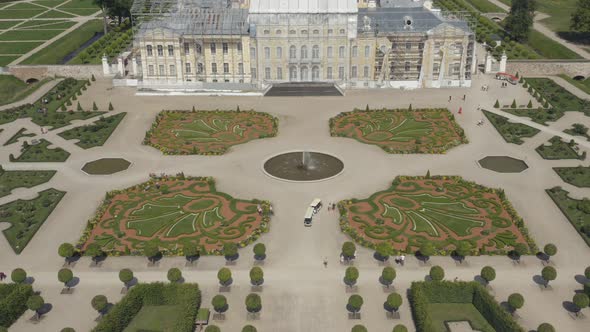 Flower French Baroque Gardens With Royal Palace, Rundale Latvia