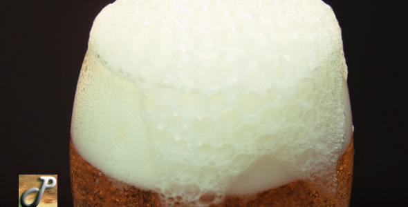 Extreme Close Up Beer With Foam