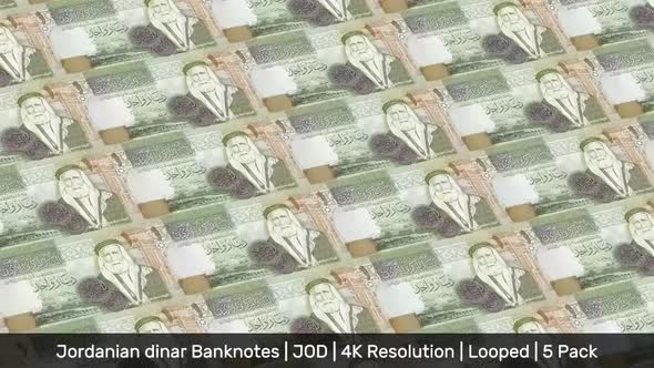 Jordan Banknotes Money / Jordanian dinar / Currency د.ا / JOD/ | 5 Pack | - 4K