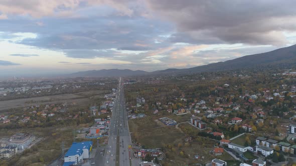 Panoramic View Of The Ring Road Of The City Of Sofia In Bulgaria