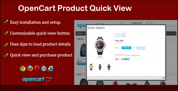 Product Quick View for Opencart