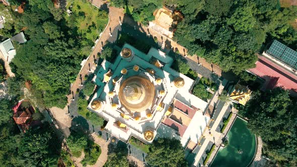 Aerial View Topdow Buu Long Pagoda, Ho Chi Minh City, Viet Nam