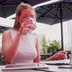 Slow motion young flexible worker business woman remote working - VideoHive Item for Sale