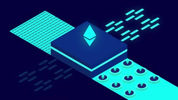 Ethereum Cryptocurrency Mining With Blockchain Of Transactions alt