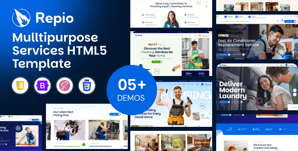 Repio – Handyman & Plumber Multipurpose Repairing Service HTML Template