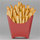 French Fries in Box – Realistic Fast Food 3D Asset - 3DOcean Item for Sale