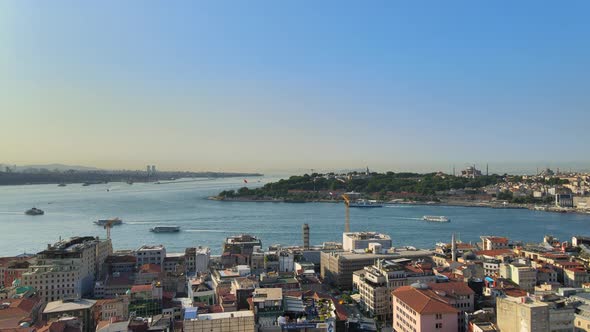 The Golden Horn meets the Bosphorus in Istanbul