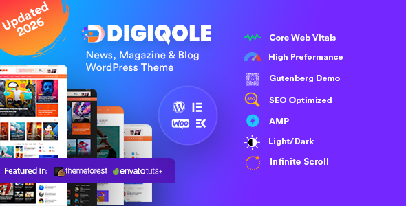Digiqole - News Magazine WordPress Theme