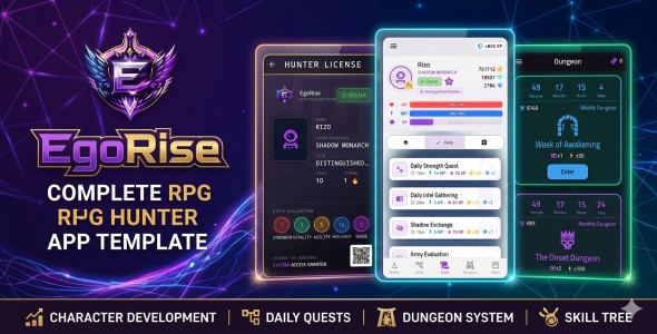 EgoRise - Gamified Productivity & RPG Habit Tracker Flutter App