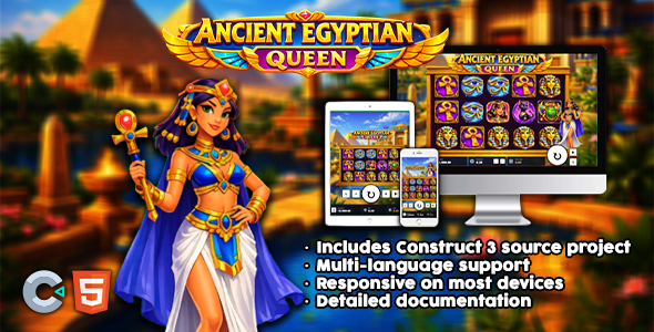 Ancient Egyptian Queen - Construct 3 HTML5 Game Source Code
