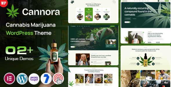 Cannora - Cannabis Marijuana WordPress Theme