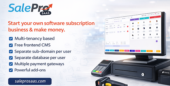 POS SaaS Add-on for SalePro – Multi-Tenant Inventory & Billing Module