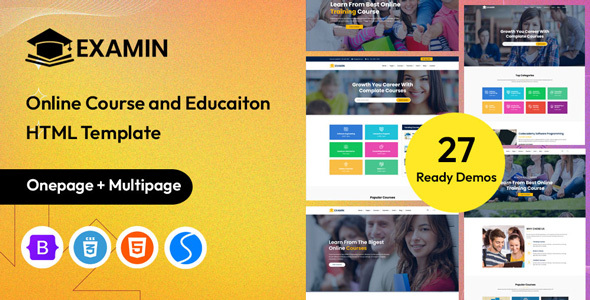 Examin – Education LMS & Online Course HTML Template