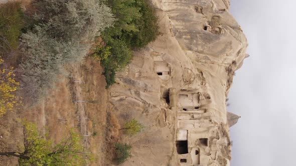 Vertical Video Cappadocia Landscape Aerial View