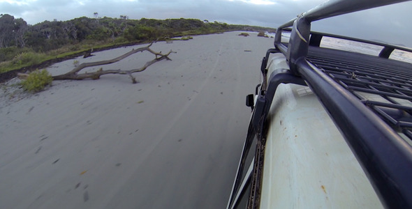 Driving Along a Beach