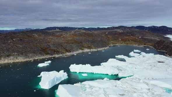 Environment. Antarctica. Giant floating Iceberg from melting glacier in Antarctica. Global Warming.