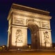 4K UHD night timelapse of the Triumphal Arch - Arc De Triomphe in Paris France - VideoHive Item for Sale