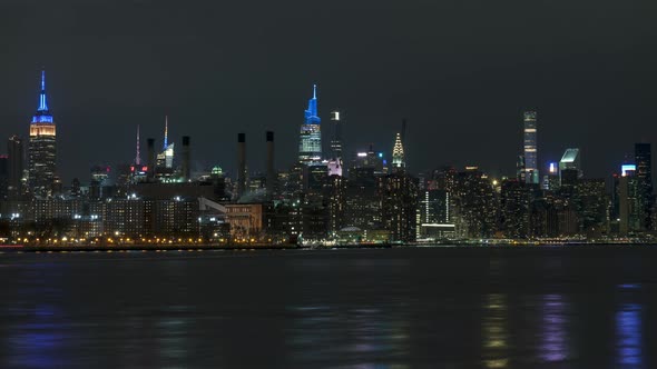 Midtown Manhattan at night Time Lapse