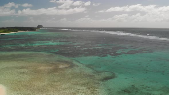 Gabriel Island Aerial View From Drone Mauritius