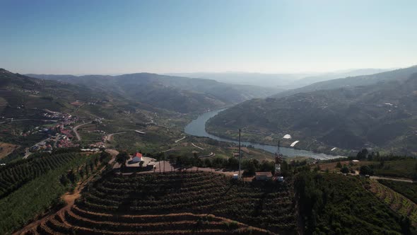 Wonderfull Nature Scene. Douro Valley, Portugal 4k