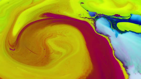 Slow Motion Colorful Swirling Mixture Texture