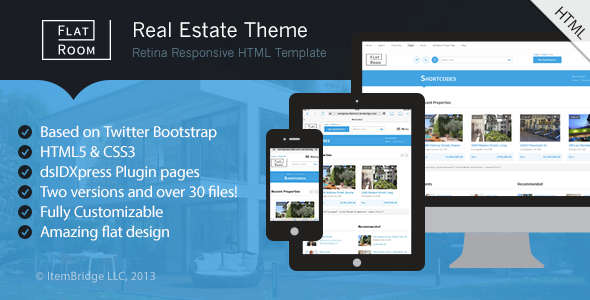 FlatRoom — Responsive Real Estate HTML Template