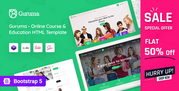 Guruma - Online Course & Education HTML Template