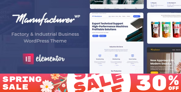 Manufacturer - Factory and Industrial WordPress Theme