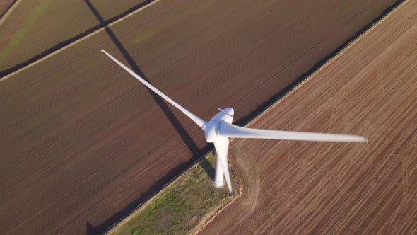 Wind Turbine Generating Renewable Green Power in the Countryside