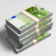 100 Euro Bills Falling On A Stack (FullHD+Alpha)  - VideoHive Item for Sale