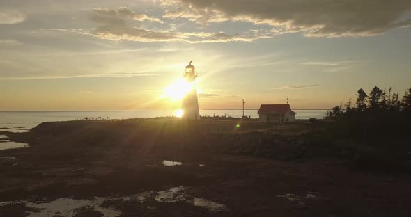 Drone magic house lighthouse