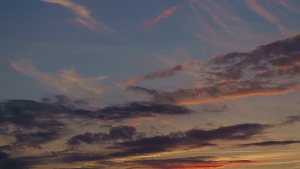 Timelapse Clouds At Sunrise