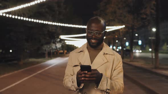 Chatting With Girlfriend While Walking Outdoors