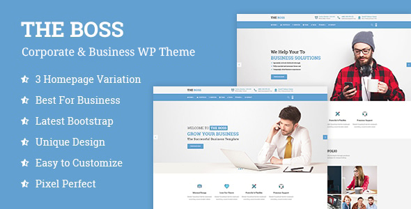 The Boss- Corporate & Business WordPress Theme