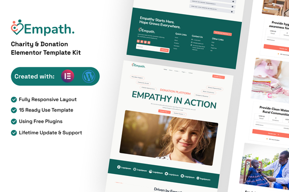 Empath - Charity & Donation Elementor Template Kit