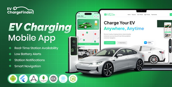 EV Charging Station Finder App with Booking & Admin Panel | Flutter EV Charging System