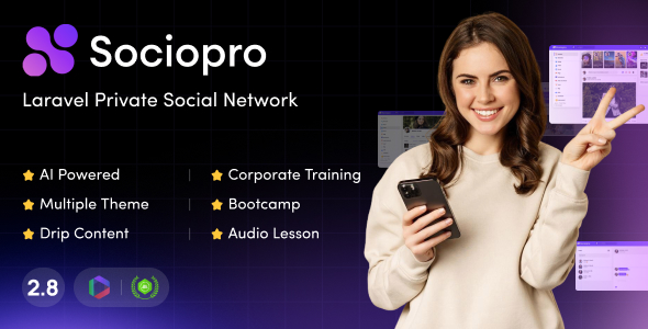Sociopro - Laravel Private Social Network