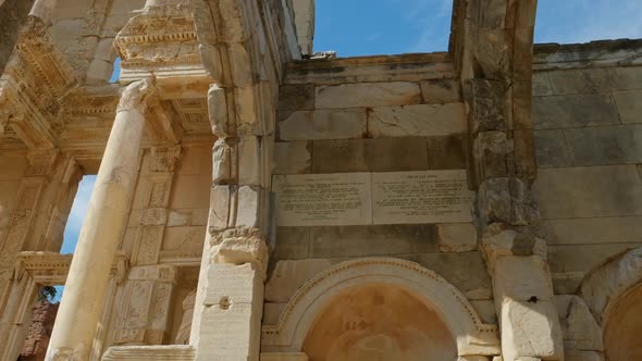 Celsius Library in Ancient City Ephesus Turkey