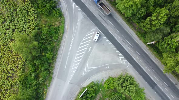 Intersection with Exit on the Road of High Risk